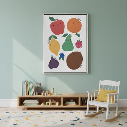 Educational Fruit and Color - Canvas