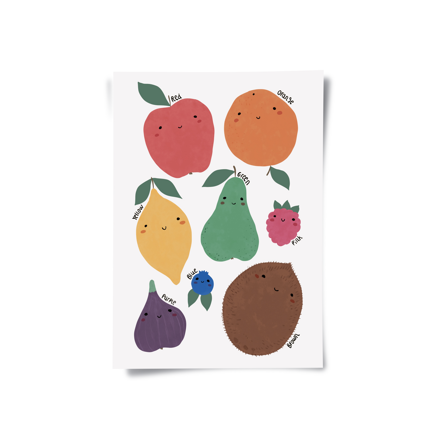 2Educational Fruit and Color - Poster
