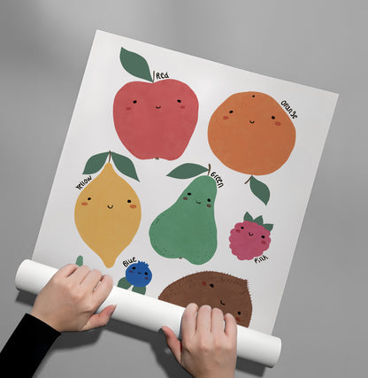 Educational Fruit and Color - Poster
