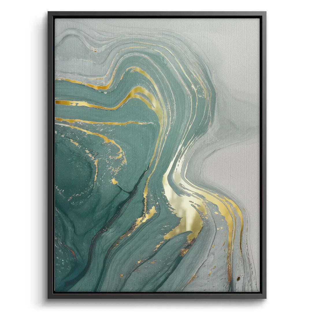 2Emerald Flow Set of 3 - Canvas