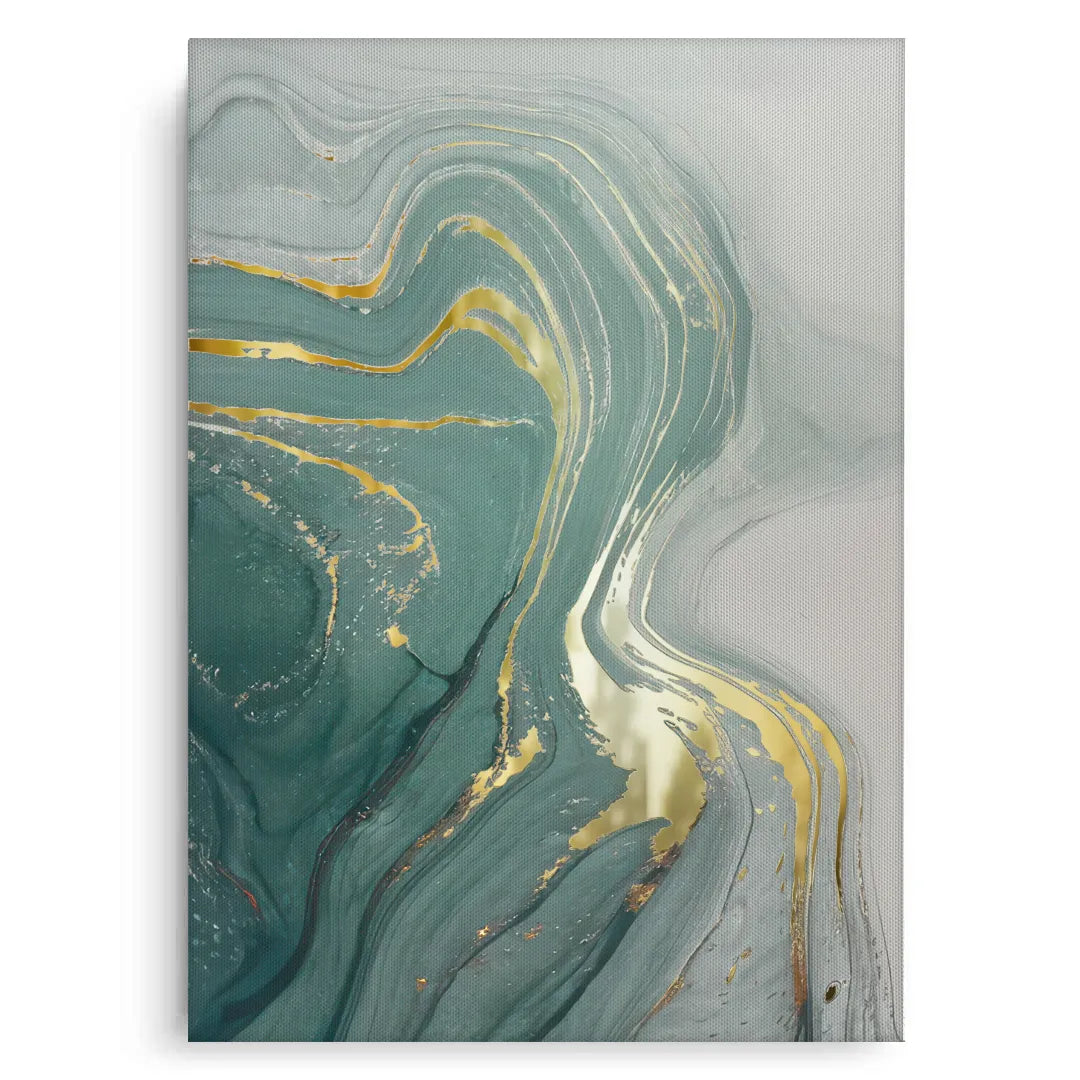 2Emerald Flow Set of 3 - Canvas