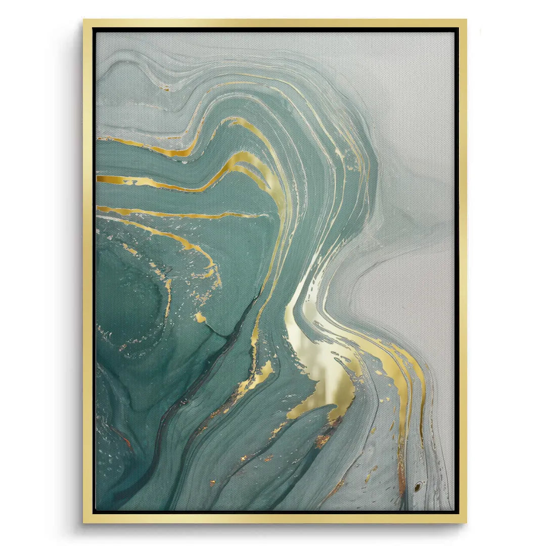 Emerald Flow Set of 3 - Canvas - Jasmineart.ae
