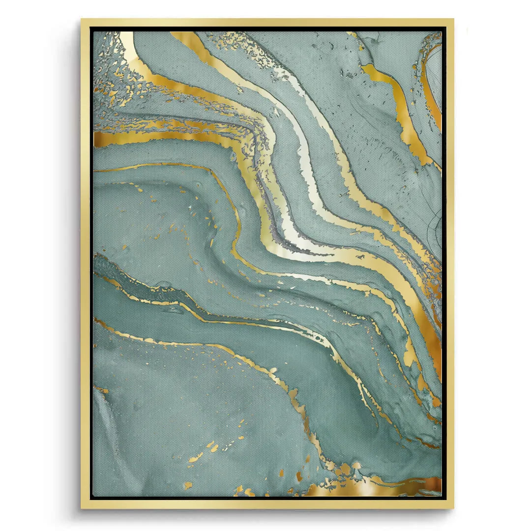 2Emerald Flow Set of 3 - Canvas