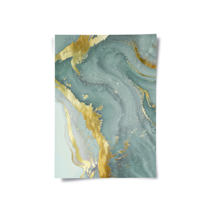 Emerald Flow Set of 3 - Poster