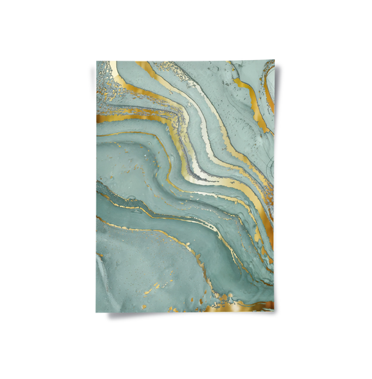 Emerald Flow Set of 3 - Poster