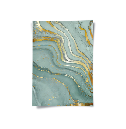 Emerald Flow Set of 3 - Poster