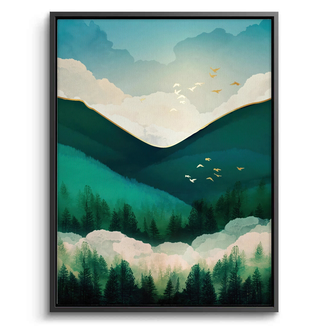 2Emerald Forest Abstract - Canvas