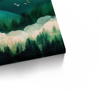 Emerald Forest Abstract - Canvas