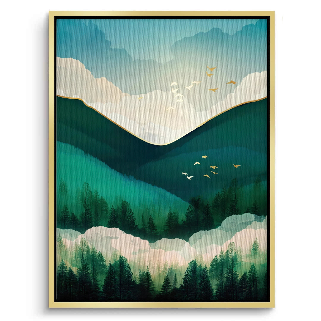 2Emerald Forest Abstract - Canvas