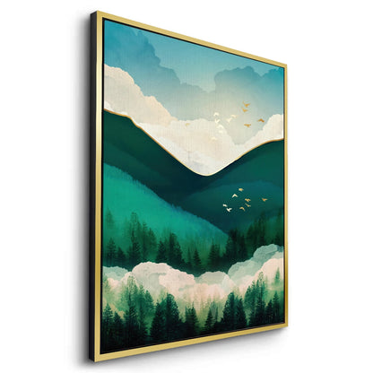 Emerald Forest Abstract - Canvas