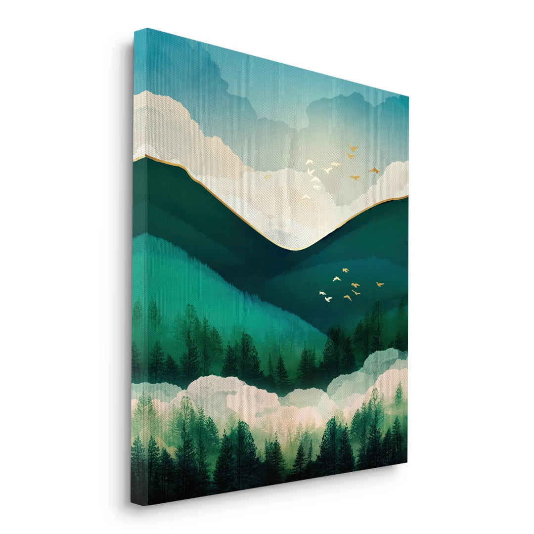 2Emerald Forest Abstract - Canvas