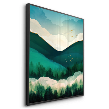 Emerald Forest Abstract - Fine Art