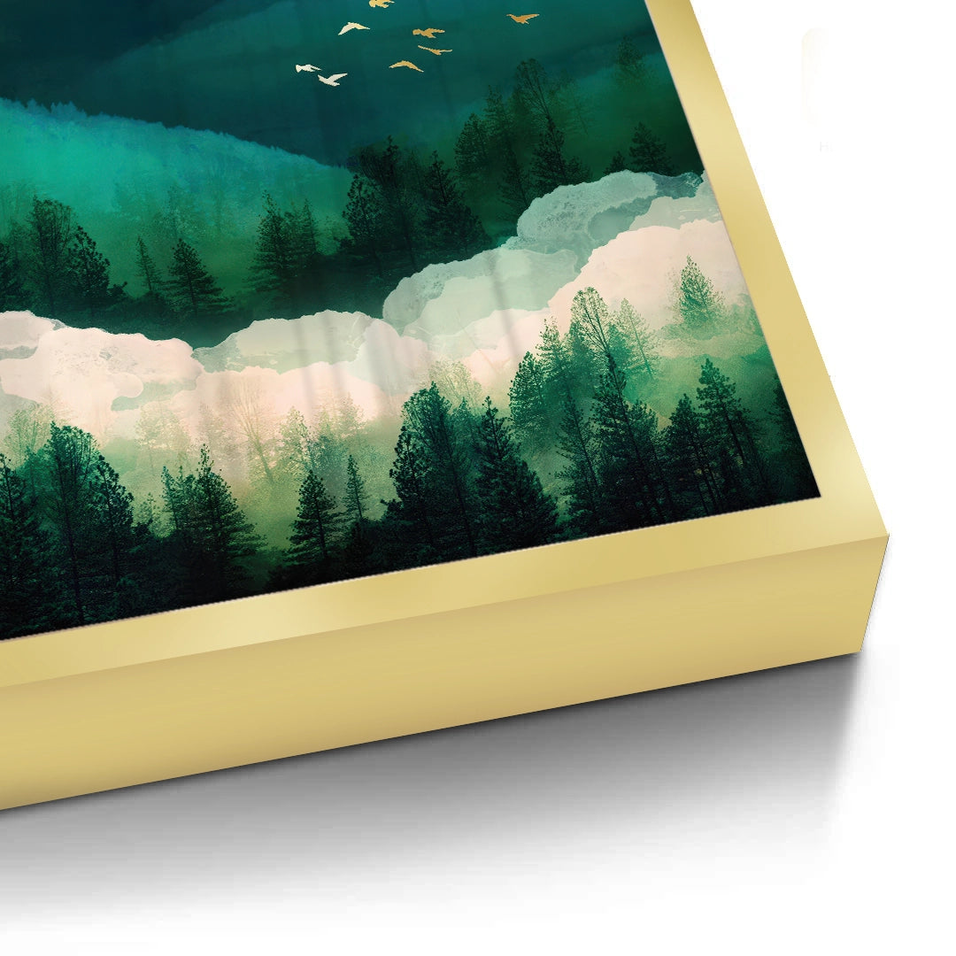 2Emerald Forest Abstract - Fine Art