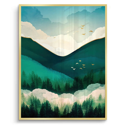 Emerald Forest Abstract - Fine Art