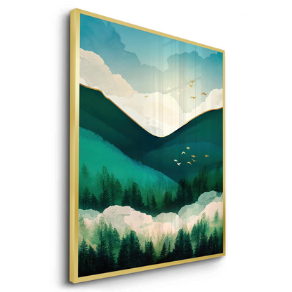 Emerald Forest Abstract - Fine Art