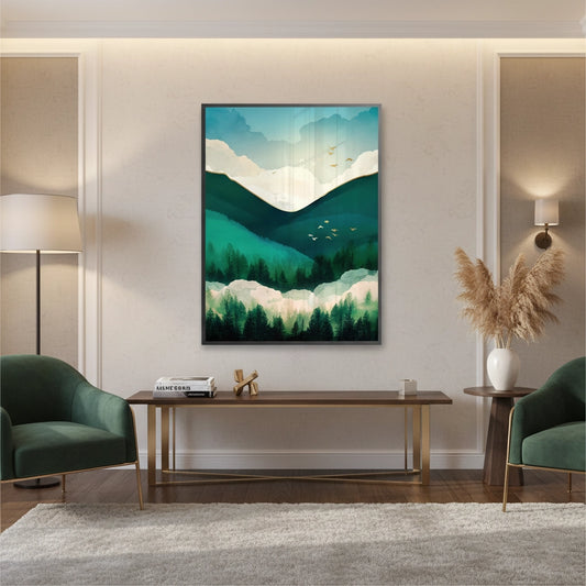 Emerald Forest Abstract - Fine Art