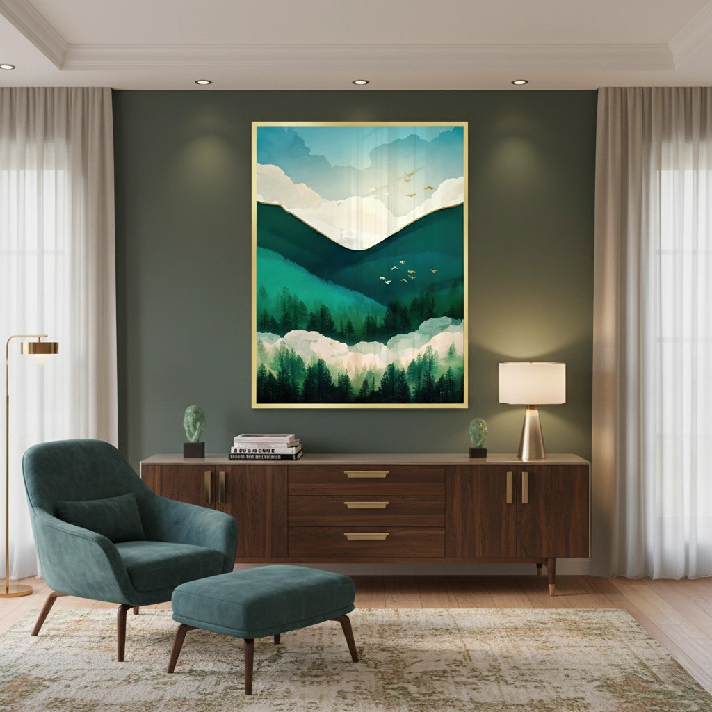 2Emerald Forest Abstract - Fine Art