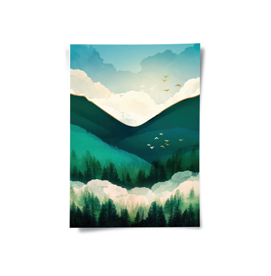 Emerald Forest Abstract - Poster