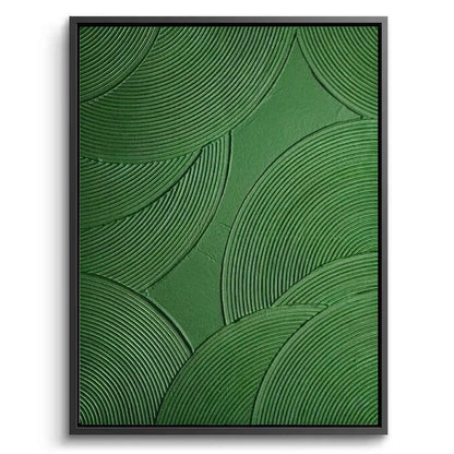 Emerald Groove Abstract wall art featuring textured abstract patterns in deep green tones, perfect for modern UAE home decor
