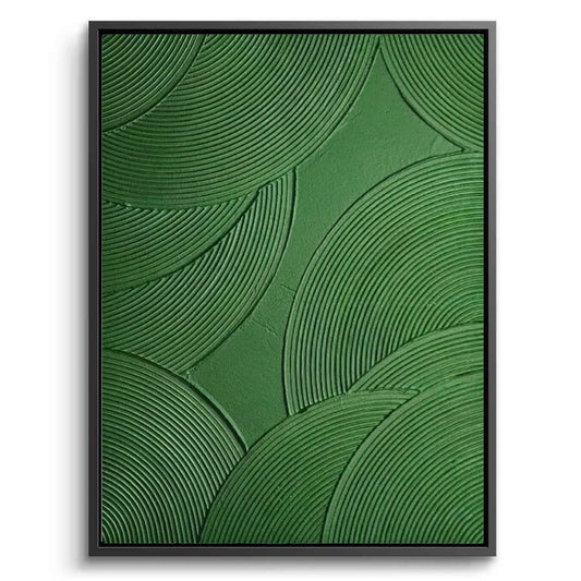 Emerald Groove Abstract wall art featuring textured abstract patterns in deep green tones, perfect for modern UAE home decor