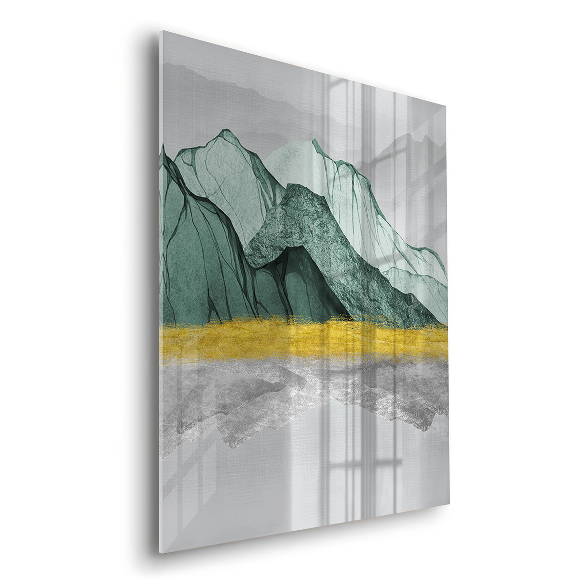 Emerald Horizons - Acrylic - Jasmineart.ae