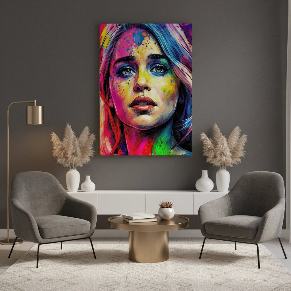 2Emilia Clarke Pop Art - Canvas