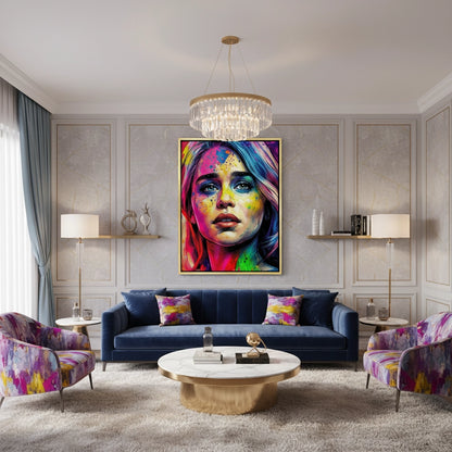 Emilia Clarke Pop Art - Canvas
