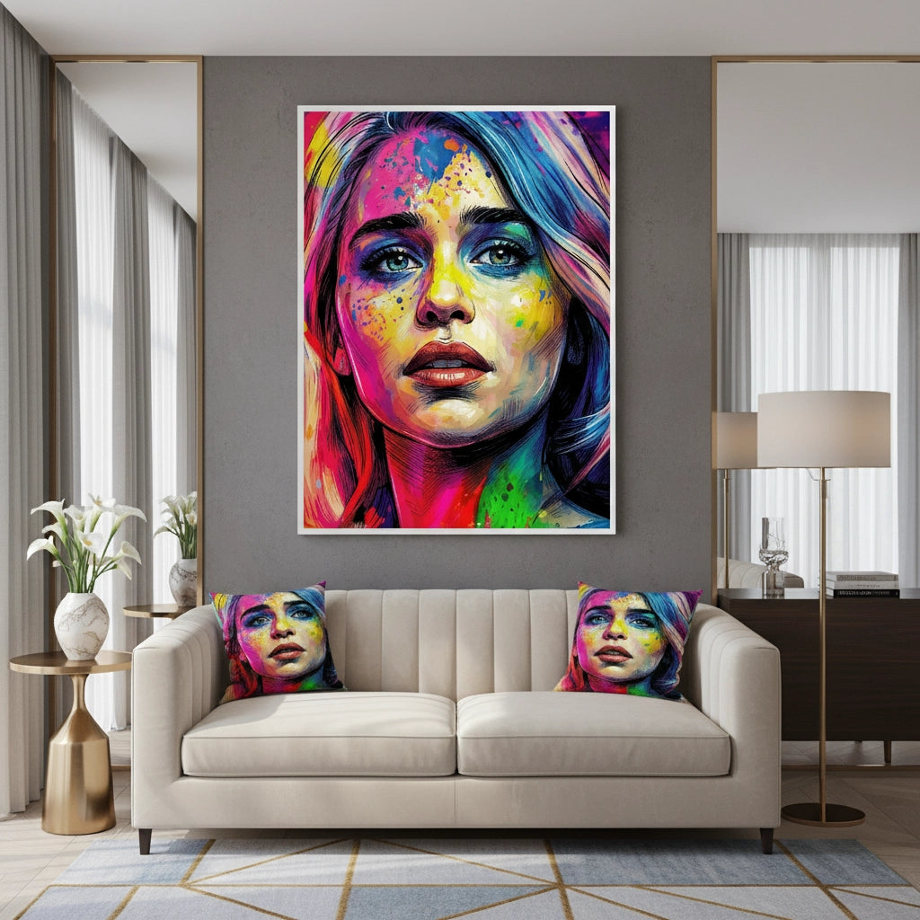 2Emilia Clarke Pop Art - Fine Art