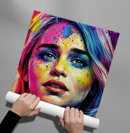 Emilia Clarke Pop Art - Poster