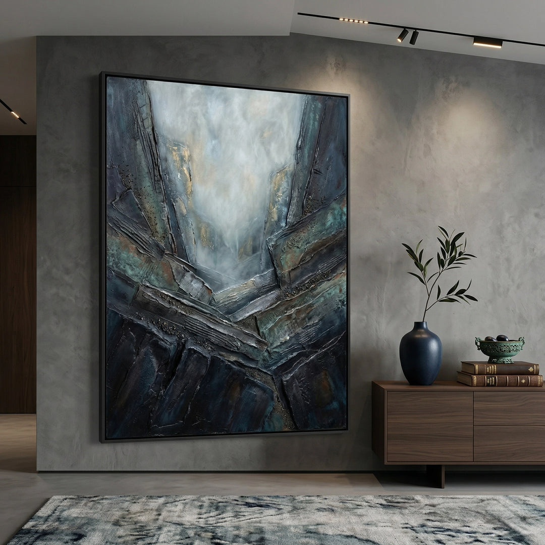 Ethereal Abyss minimalist wall decor, ethereal abstract design, upscale UAE home accent
