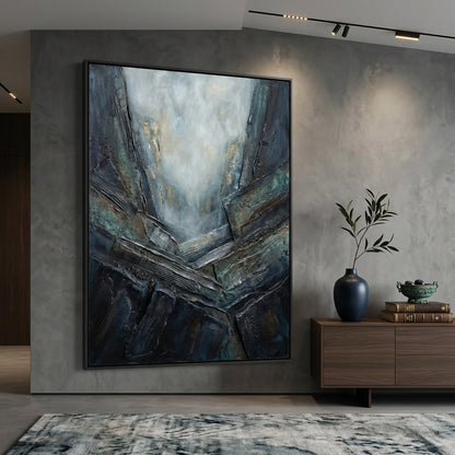 Ethereal Abyss minimalist wall decor, ethereal abstract design, upscale UAE home accent