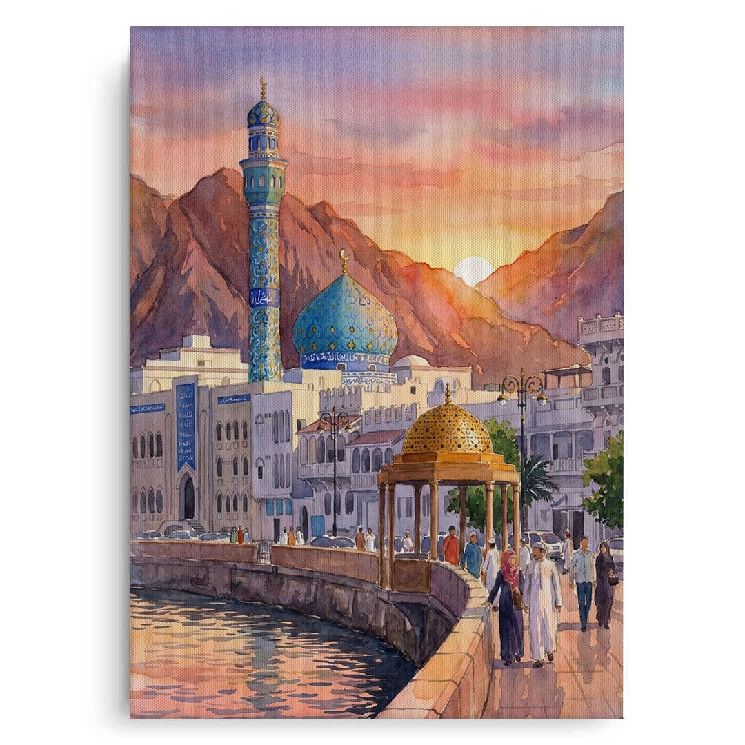 2Evening in Mutrah - Canvas