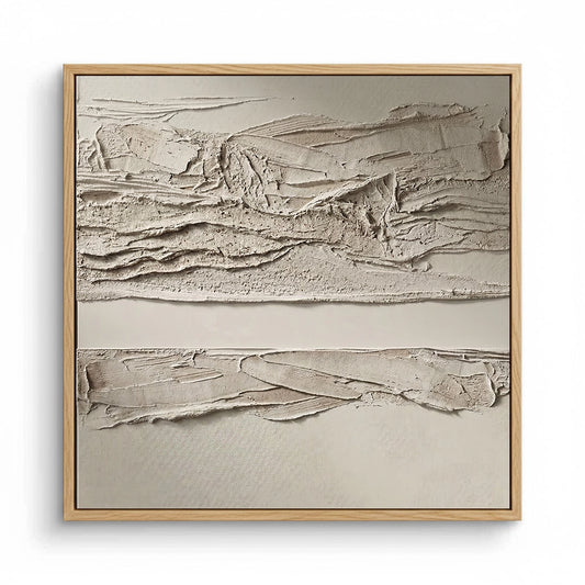 Evokes Nature canvas painting, serene organic shapes, premium UAE interiors
