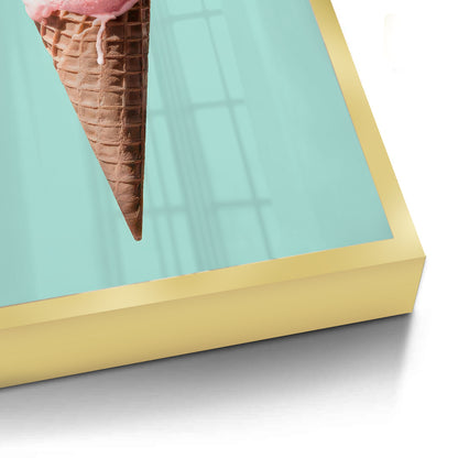 Flamingo Ice Cream Cone - Fine Art