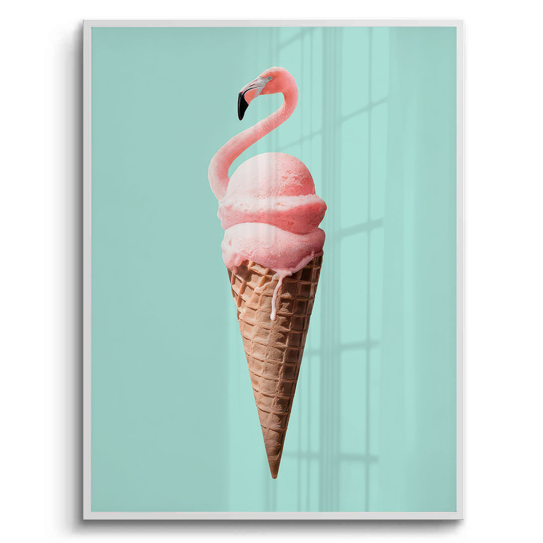 2Flamingo Ice Cream Cone - Fine Art