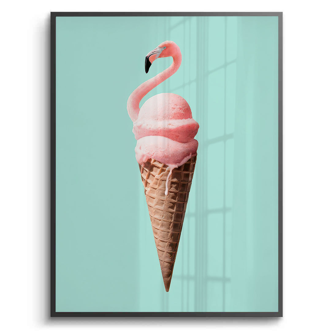 2Flamingo Ice Cream Cone - Fine Art