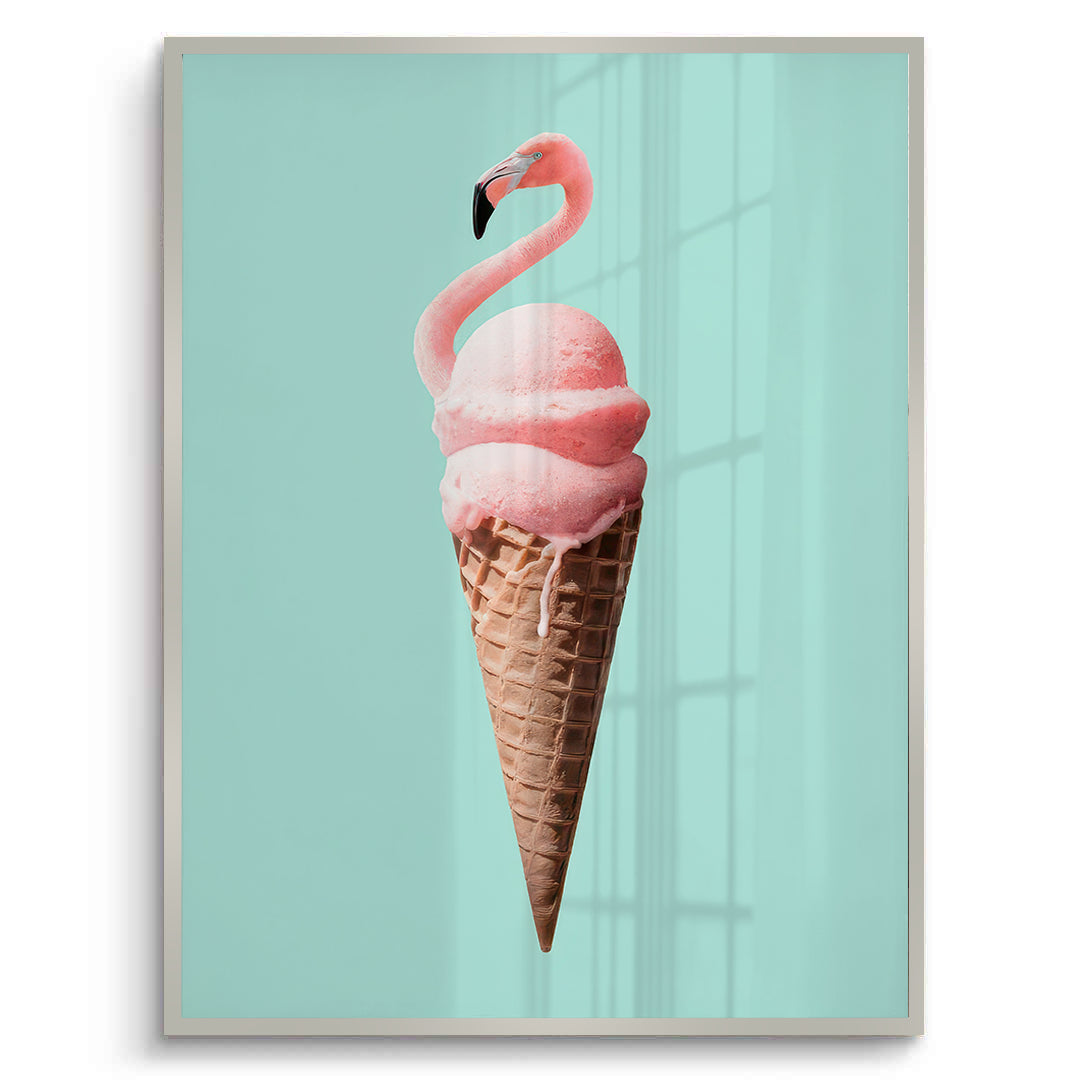 2Flamingo Ice Cream Cone - Fine Art