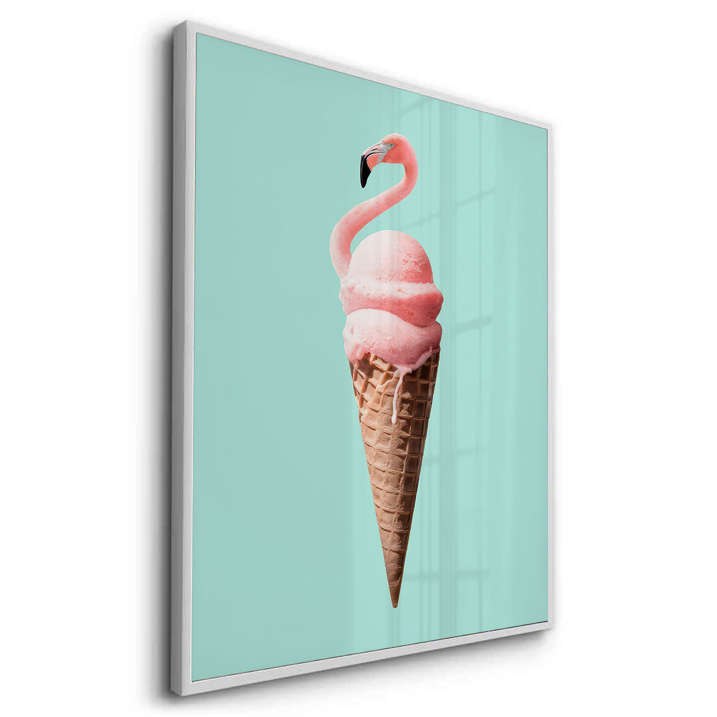 2Flamingo Ice Cream Cone - Fine Art
