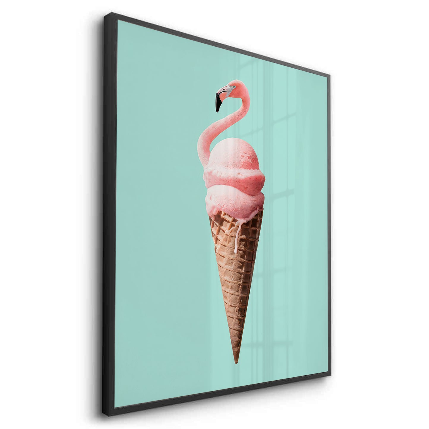 2Flamingo Ice Cream Cone - Fine Art