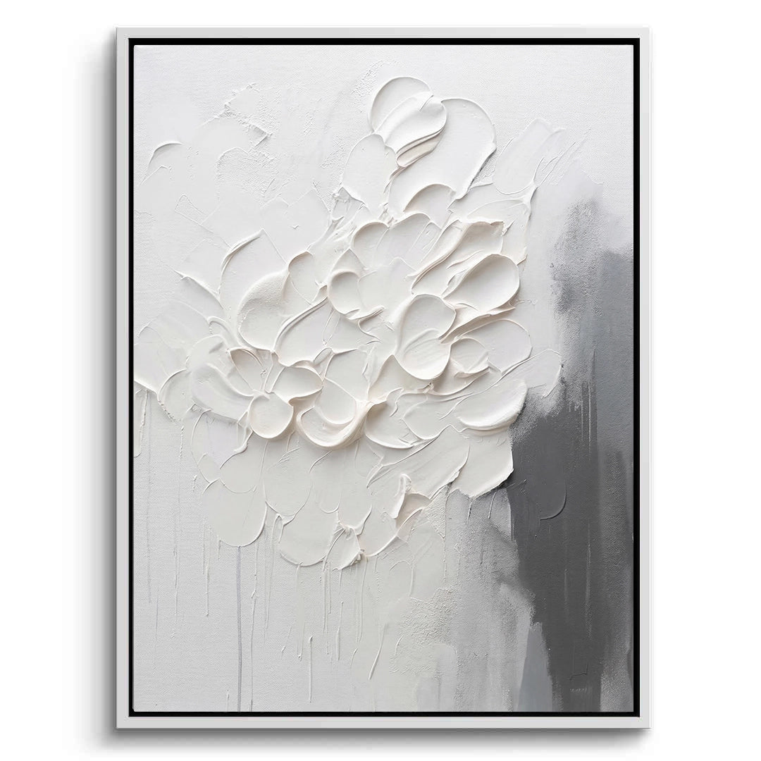 Floral Impasto wall art featuring thick textured floral patterns with soft pastel tones, perfect for modern UAE home decor