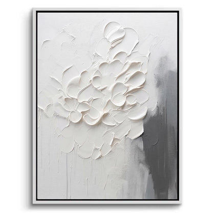 Floral Impasto wall art featuring thick textured floral patterns with soft pastel tones, perfect for modern UAE home decor