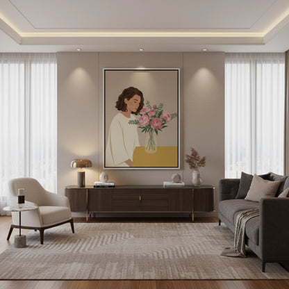 Floral Serenity - Canvas