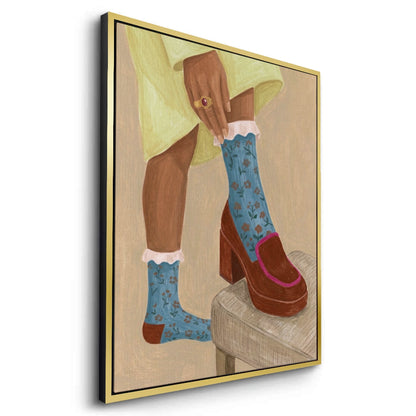 Floral Socks - Canvas
