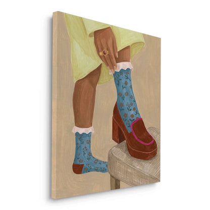 Floral Socks - Canvas