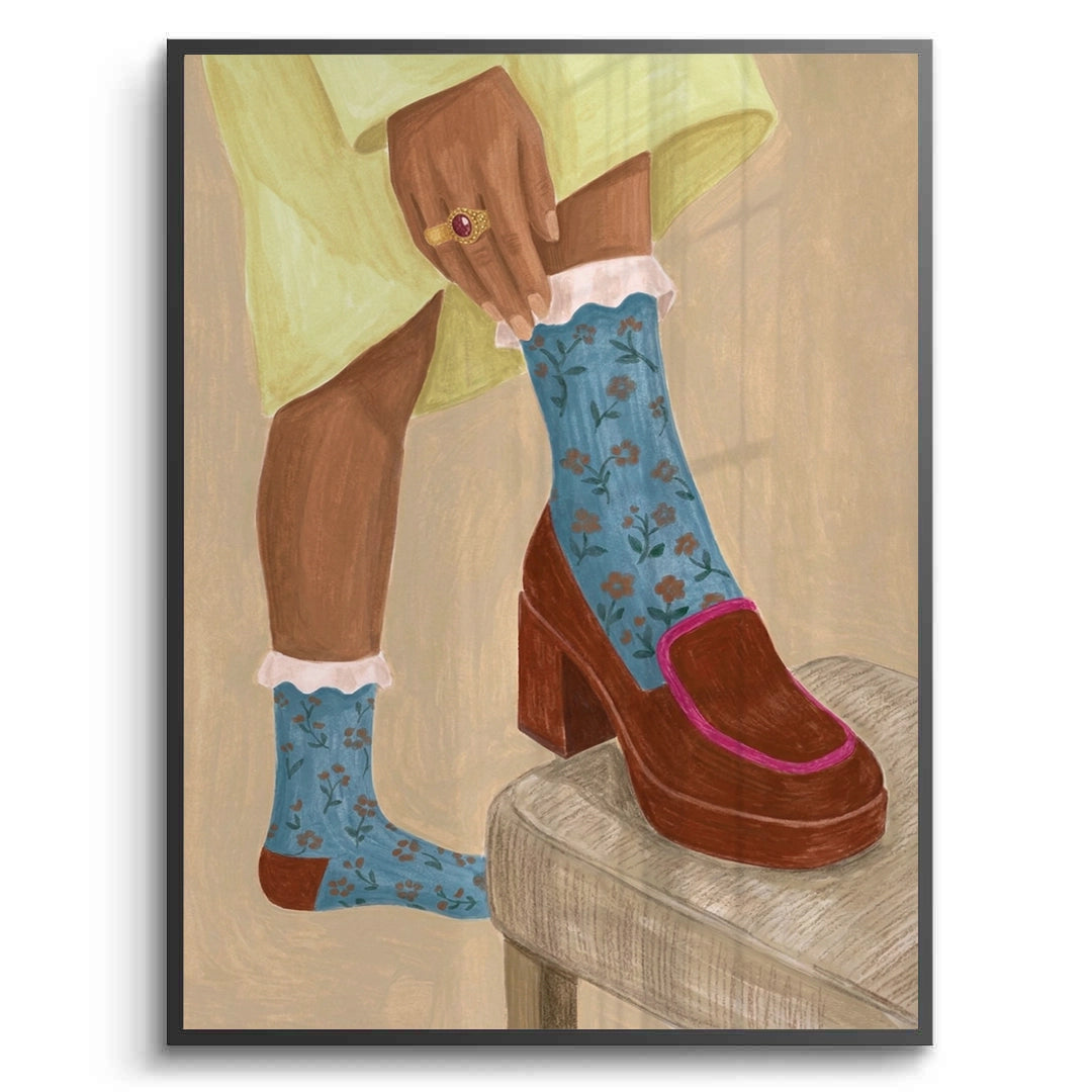 2Floral Socks - Fine Art