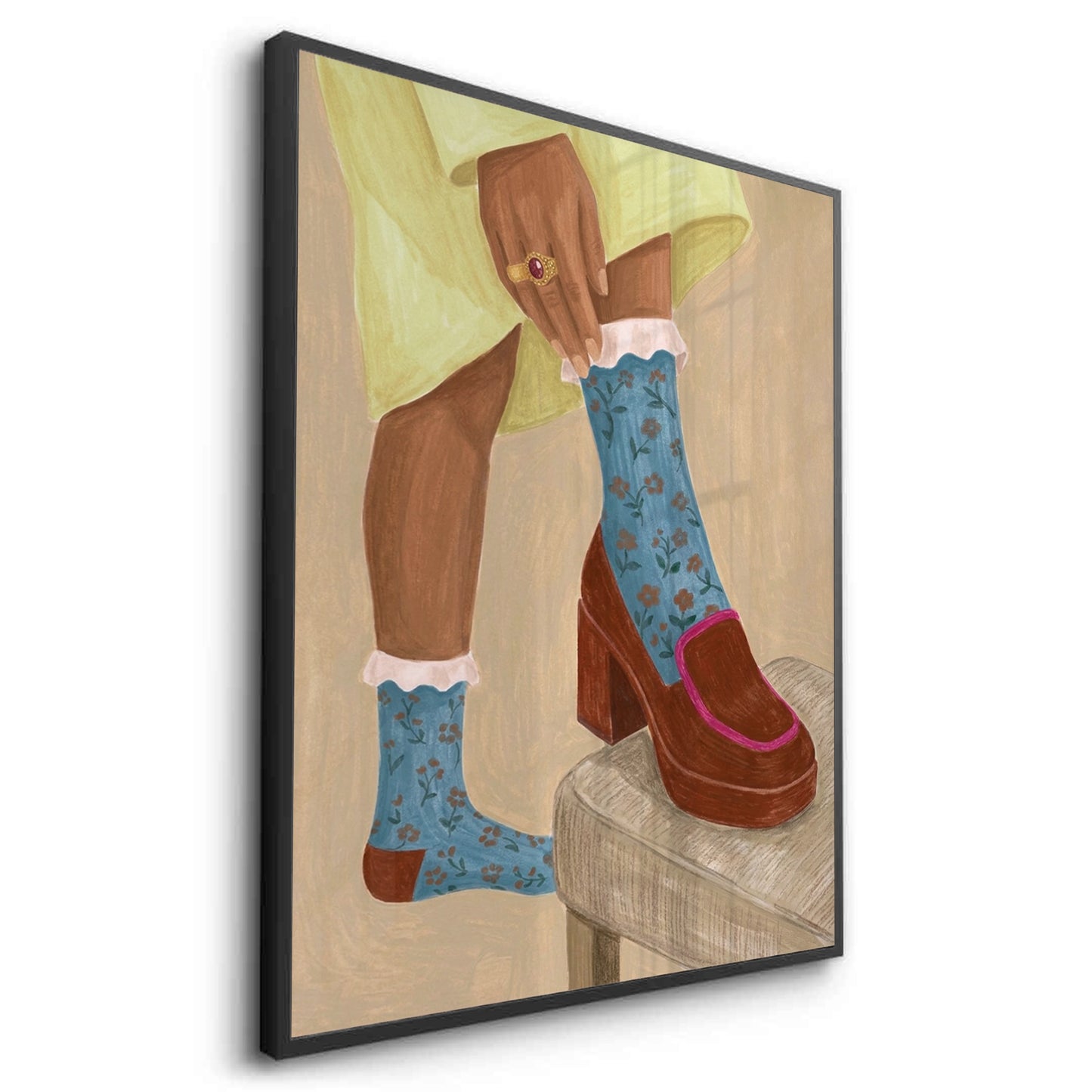 2Floral Socks - Fine Art