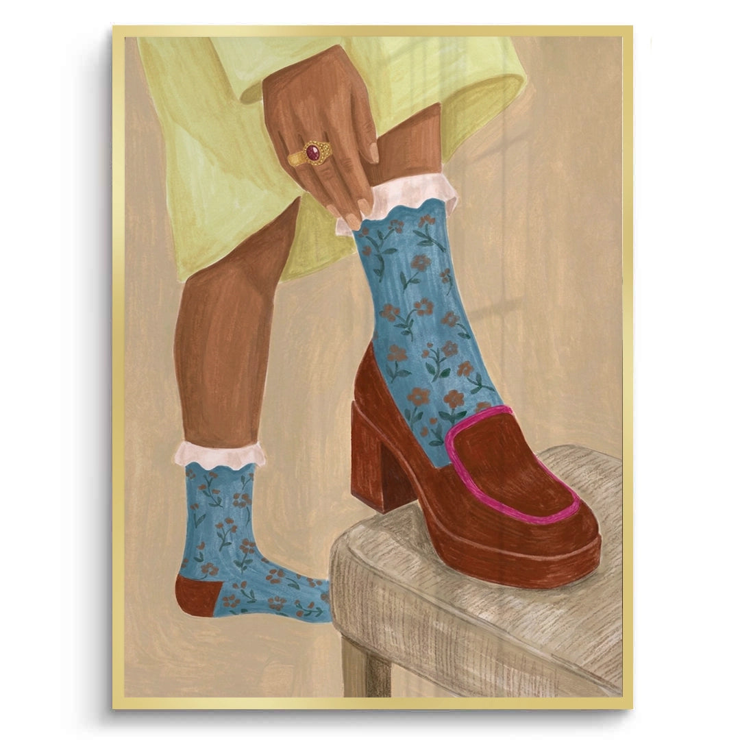 2Floral Socks - Fine Art
