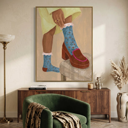 Floral Socks - Fine Art