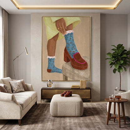 Floral Socks - Fine Art