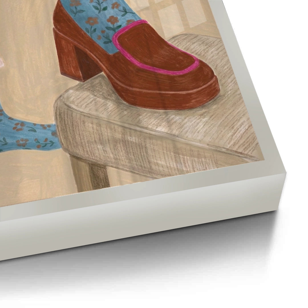 2Floral Socks - Fine Art